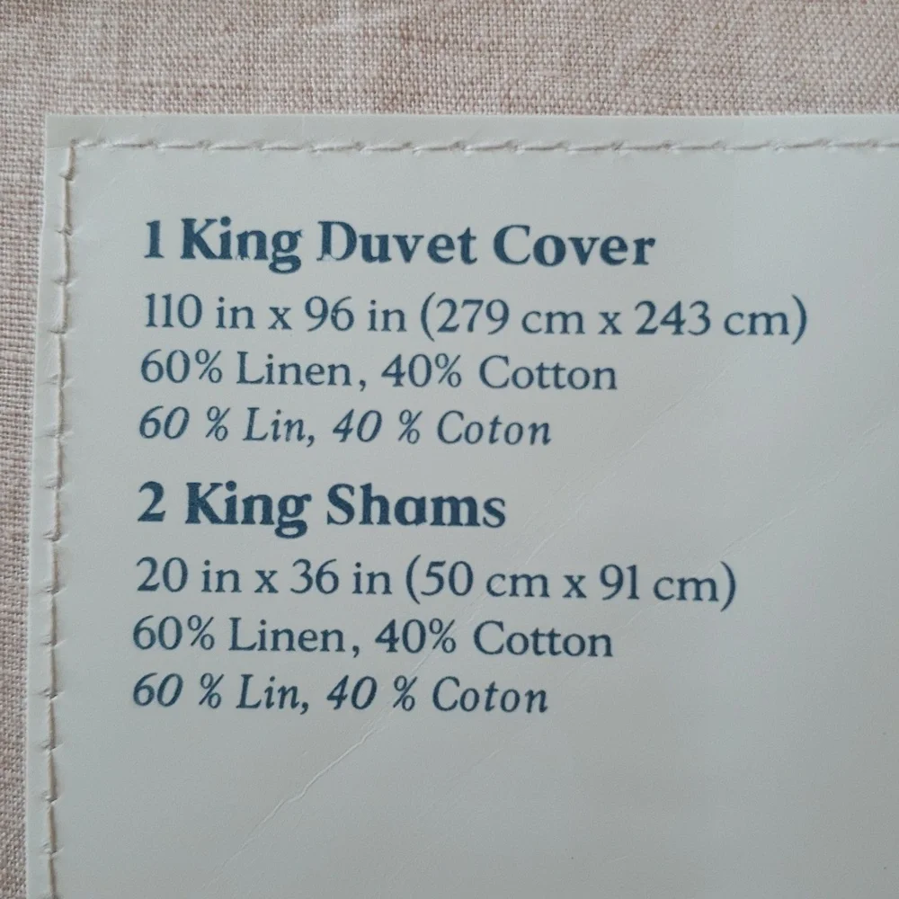 ❤️B2G1 FREE Nestwell® Washed Linen Cotton 3-Piece King Duvet Cover Set,Blush